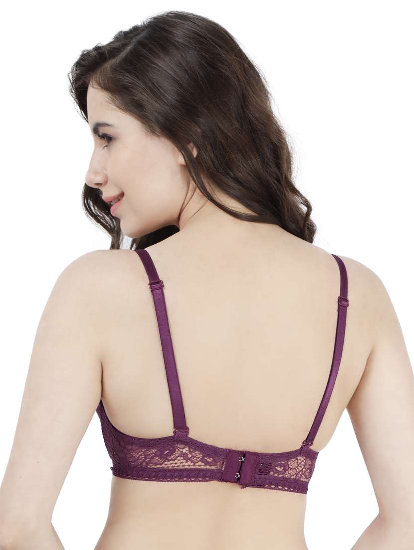 purple nylon balconette bra - 19740109 -  Standard Image - 2