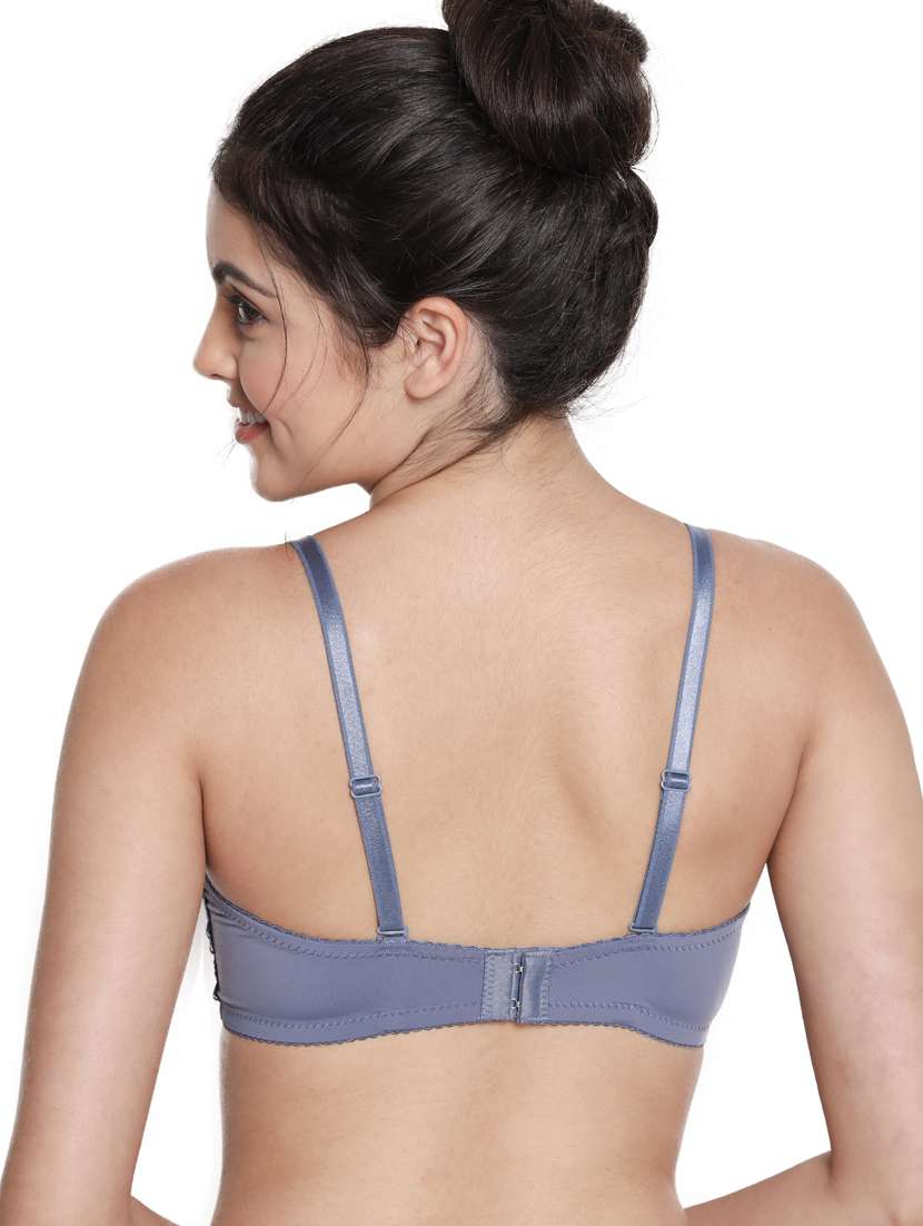 blue nylon balconette bra - 19740112 - Standard Image - 2