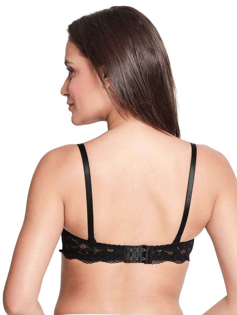 black nylon balconette bra - 19740138 -  Standard Image - 2