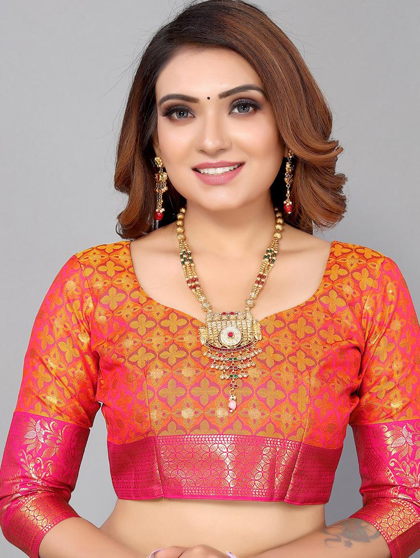 self designed woven saree with blouse - 19741234 - Standard Image - 2