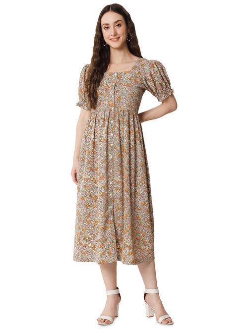 women's fit & flare floral dress - 19743046 - Standard Image - 0