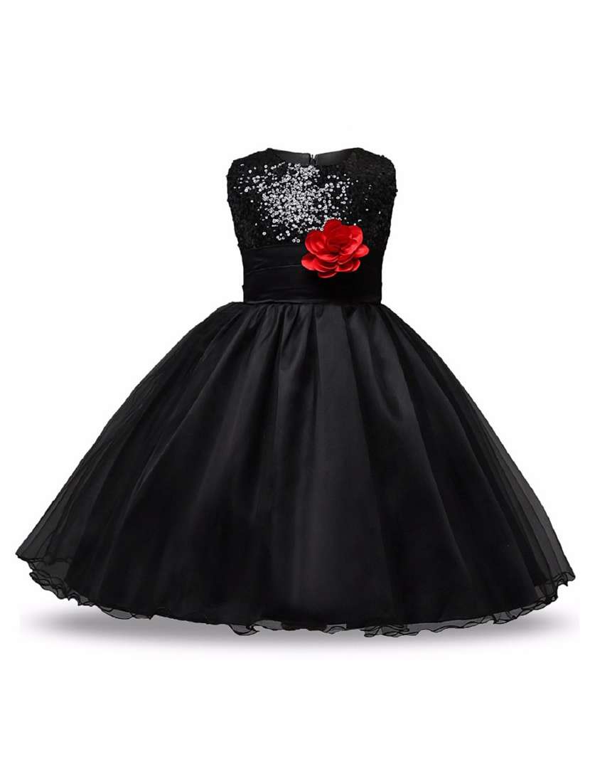 girls round neck sleeveless frock