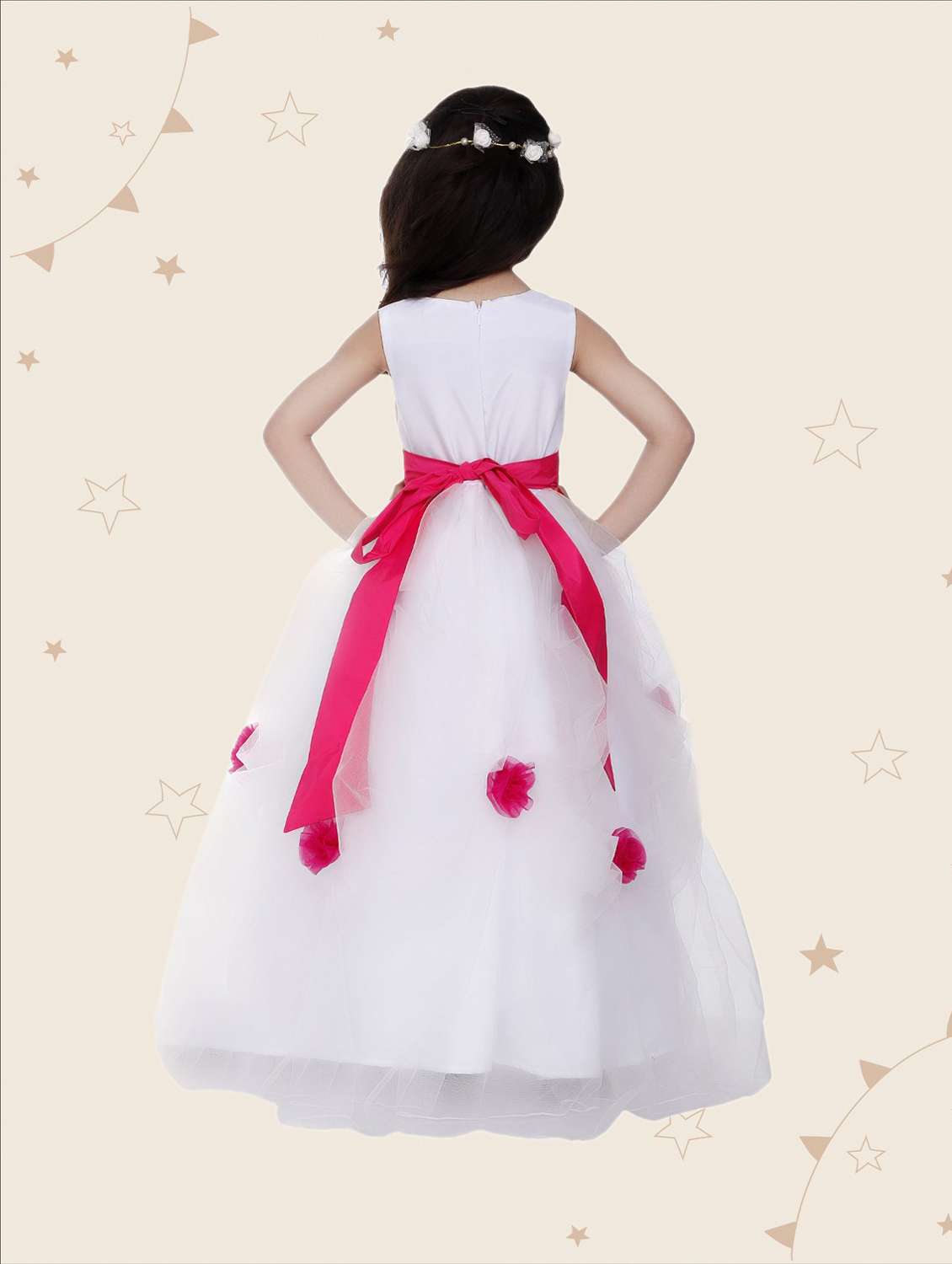 girls scoop neck sleeveless frock - 19743810 - Standard Image - 2