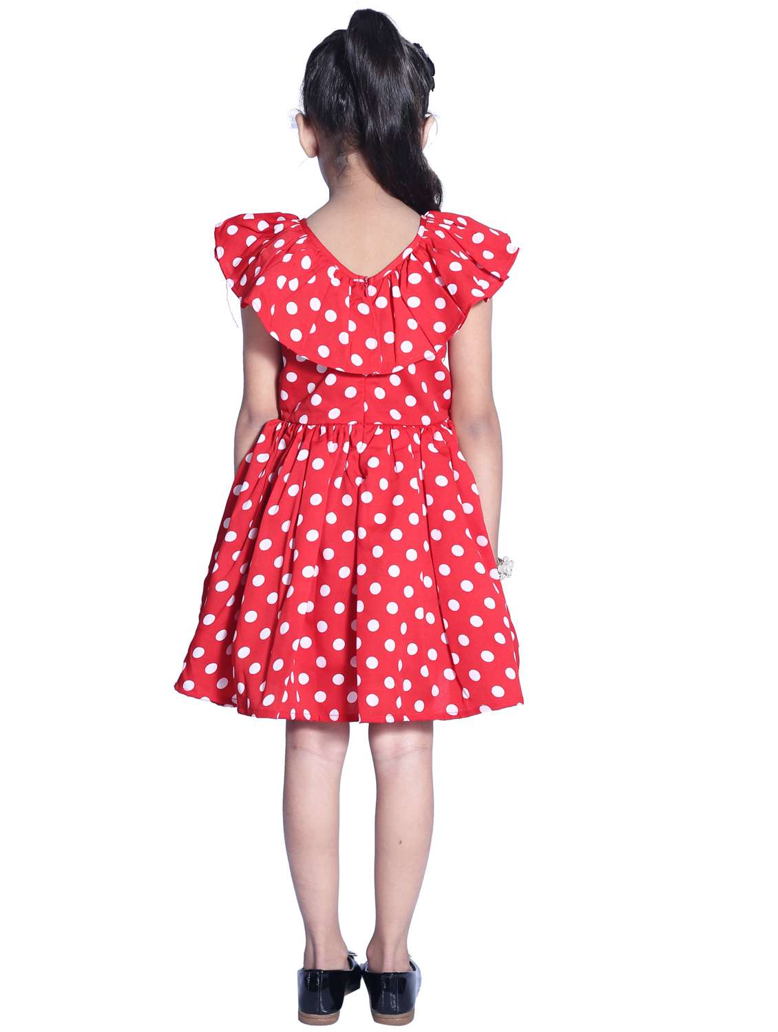 girls v neck cape sleeve frock - 19743866 -  Standard Image - 2