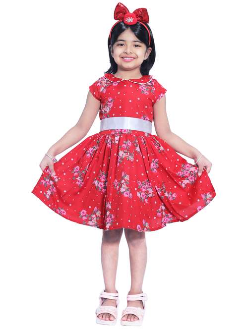 girls peter pan neck sleeveless frock - 19743876 -  Standard Image - 0