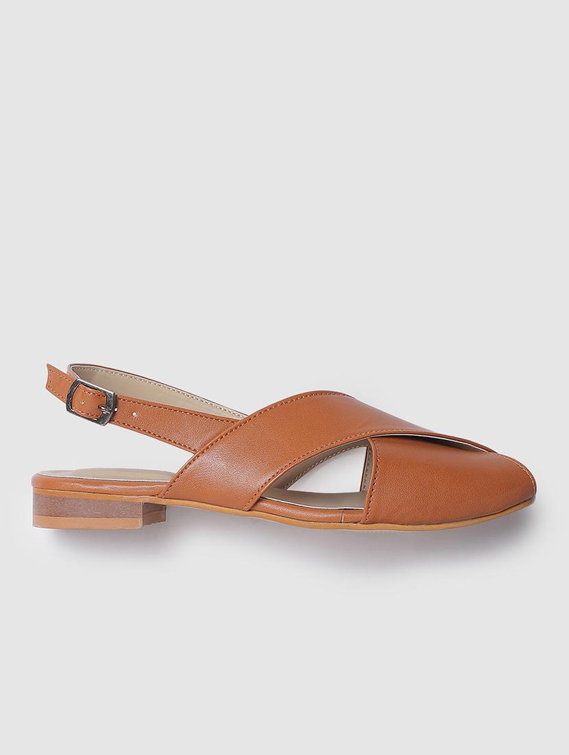 tan pu slip on flats - 19745186 - Standard Image - 2