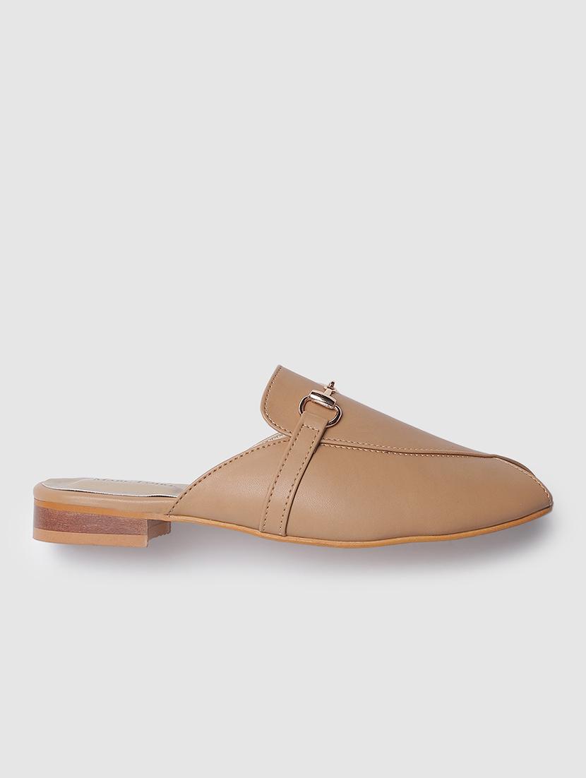 tan pu slip on sandal - 19745188 - Standard Image - 2