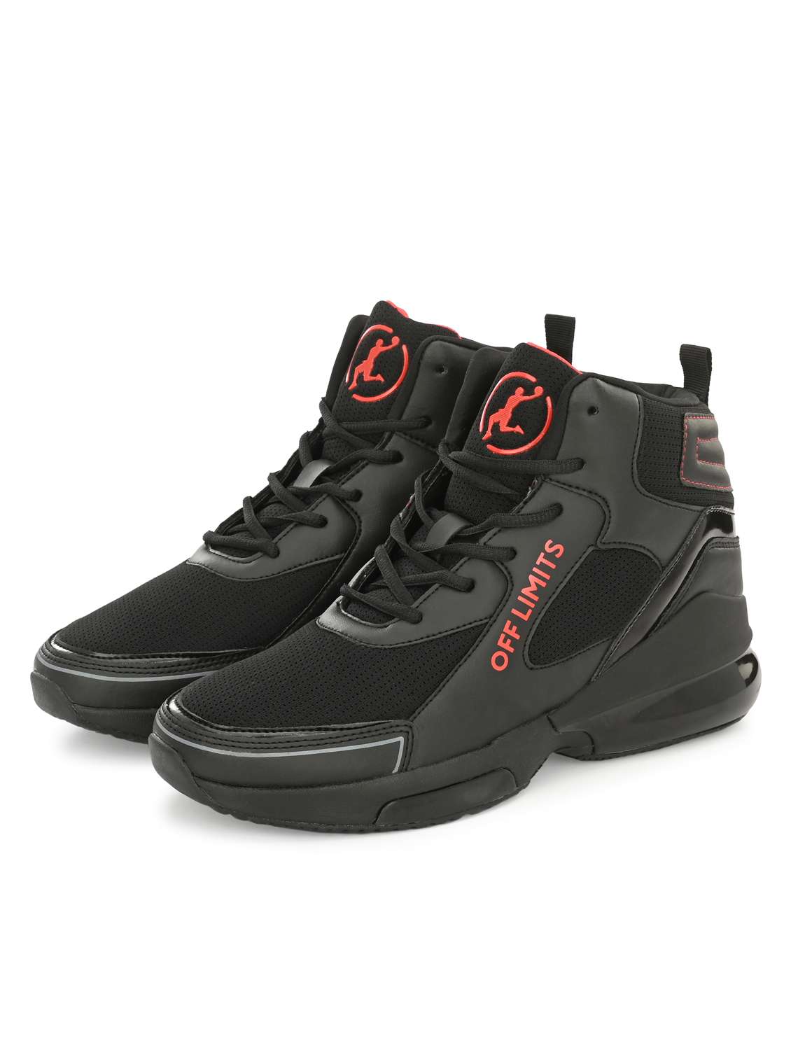 black synthetic lace up sneakers - 19747231 -  Standard Image - 2