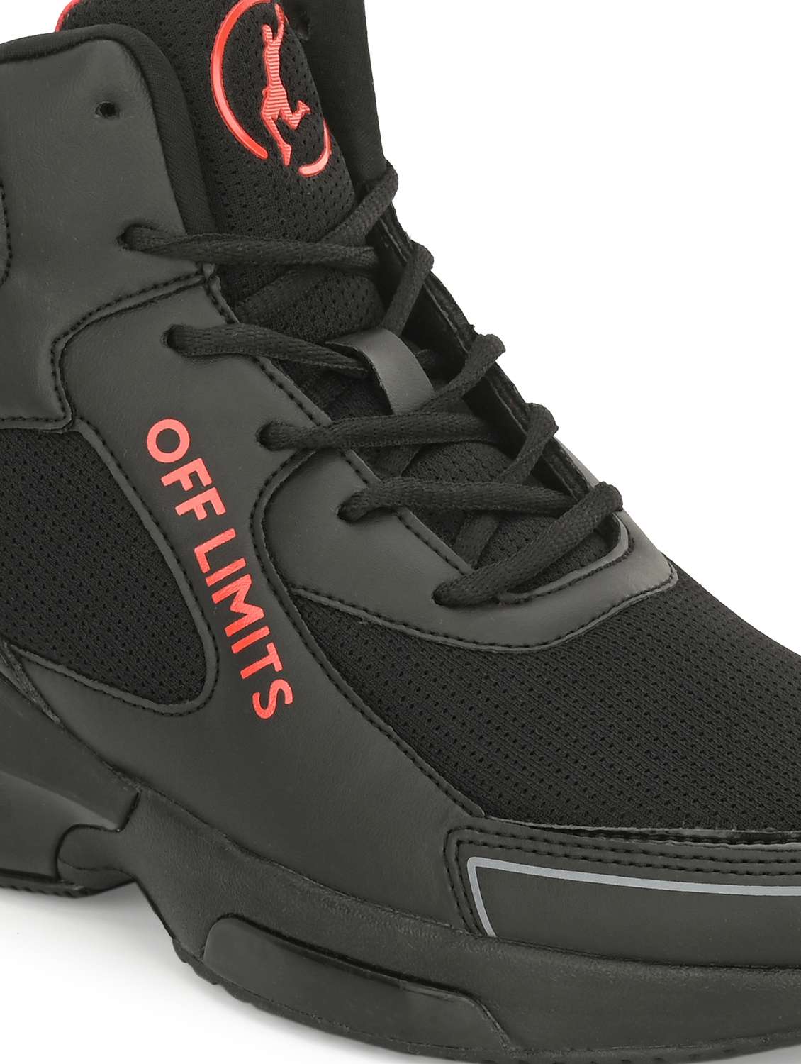 black synthetic lace up sneakers - 19747231 -  Standard Image - 7