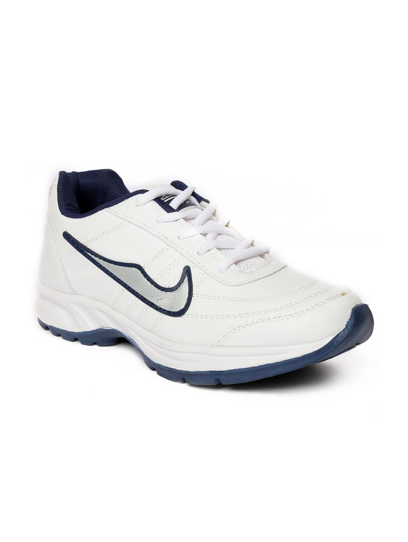 white solid sport shoes
