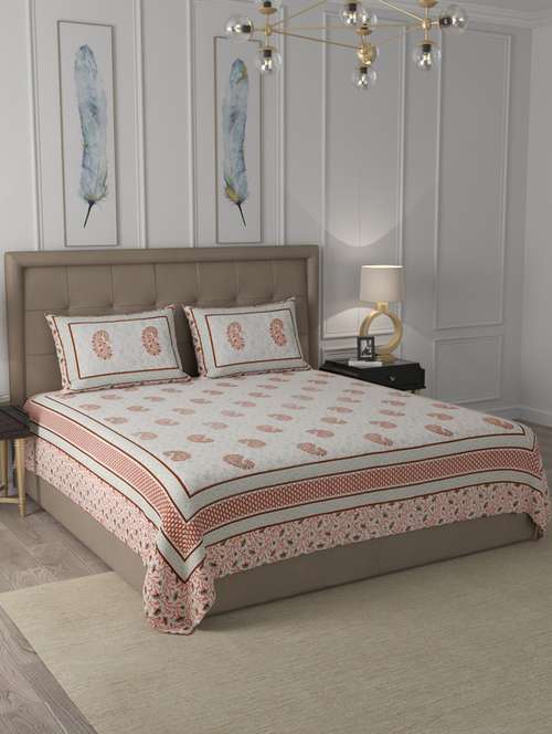 cotton paisley printed king size bedsheet - 19747480 -  Standard Image - 0