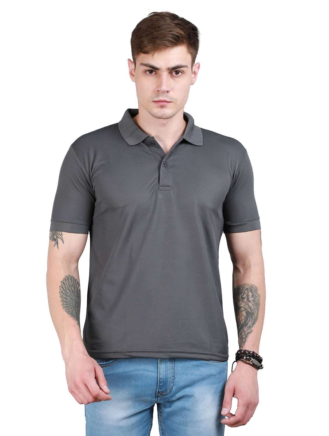 solids cotton polo t-shirt