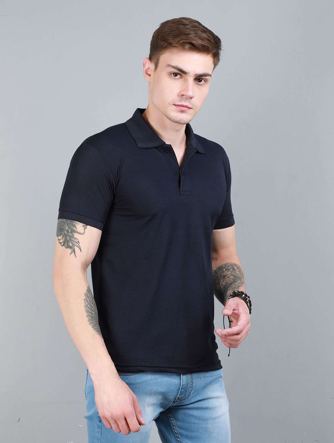 solids cotton polo t-shirt - 19748973 -  Standard Image - 2