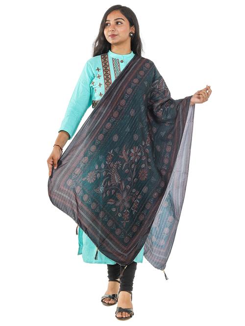 black chanderi dupatta - 19749716 -  Standard Image - 0