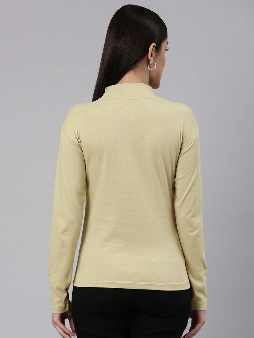 high neck solid regular top - 19749975 - Standard Image - 2