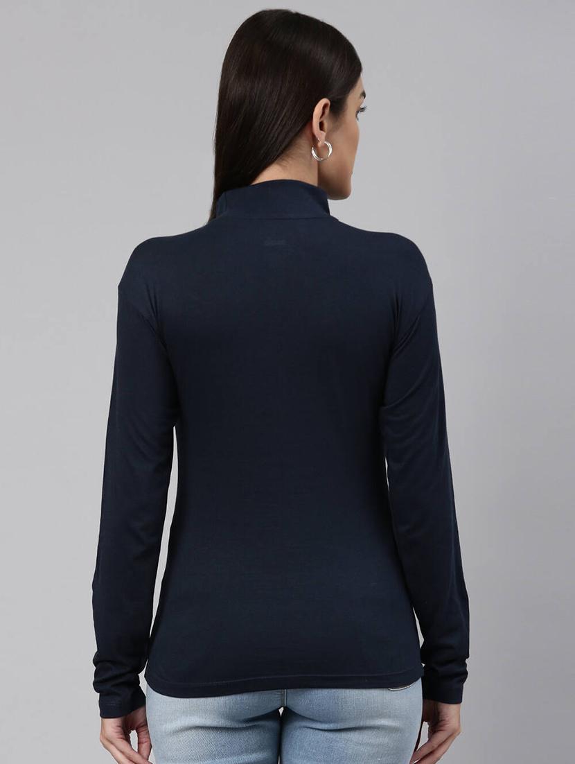 high neck solid regular top - 19749976 - Standard Image - 2