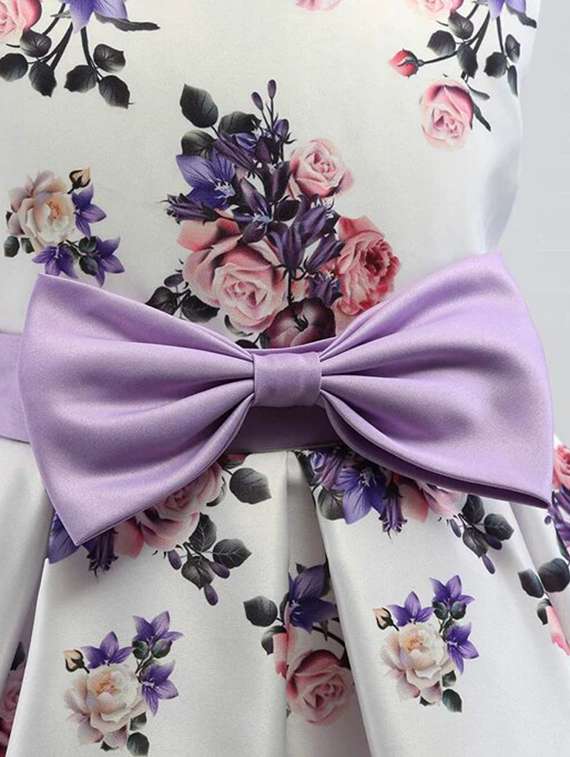 Girls Round Neck Sleeveless Frock