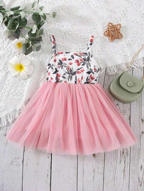 girls shoulder strap sleeveless frock - 19750330 - Standard Image - 0