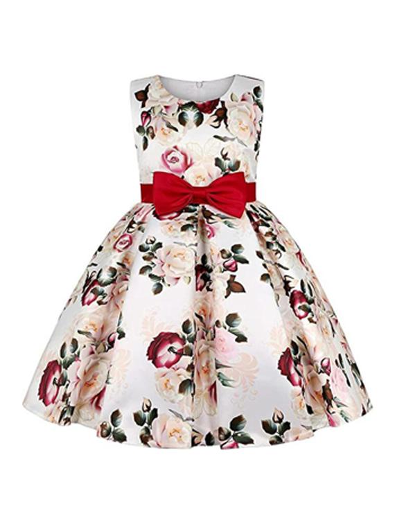 girls round neck sleeveless frock - 19750371 -  Zoom Image - 0