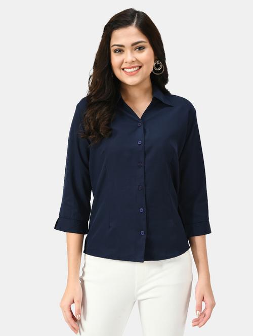 solids crepe regular shirt - 19751460 - Standard Image - 0