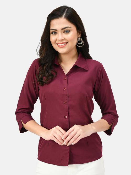 solids crepe regular shirt - 19751463 - Standard Image - 0