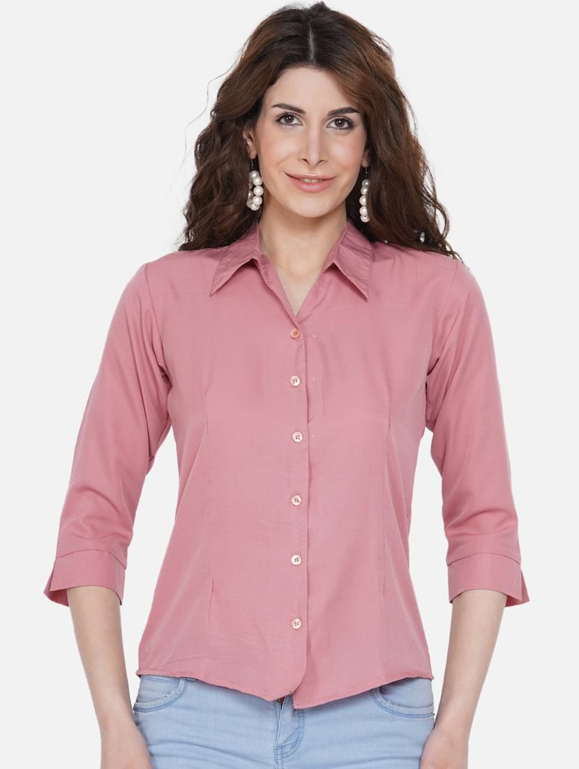solids crepe regular shirt - 19751468 -  Zoom Image - 0
