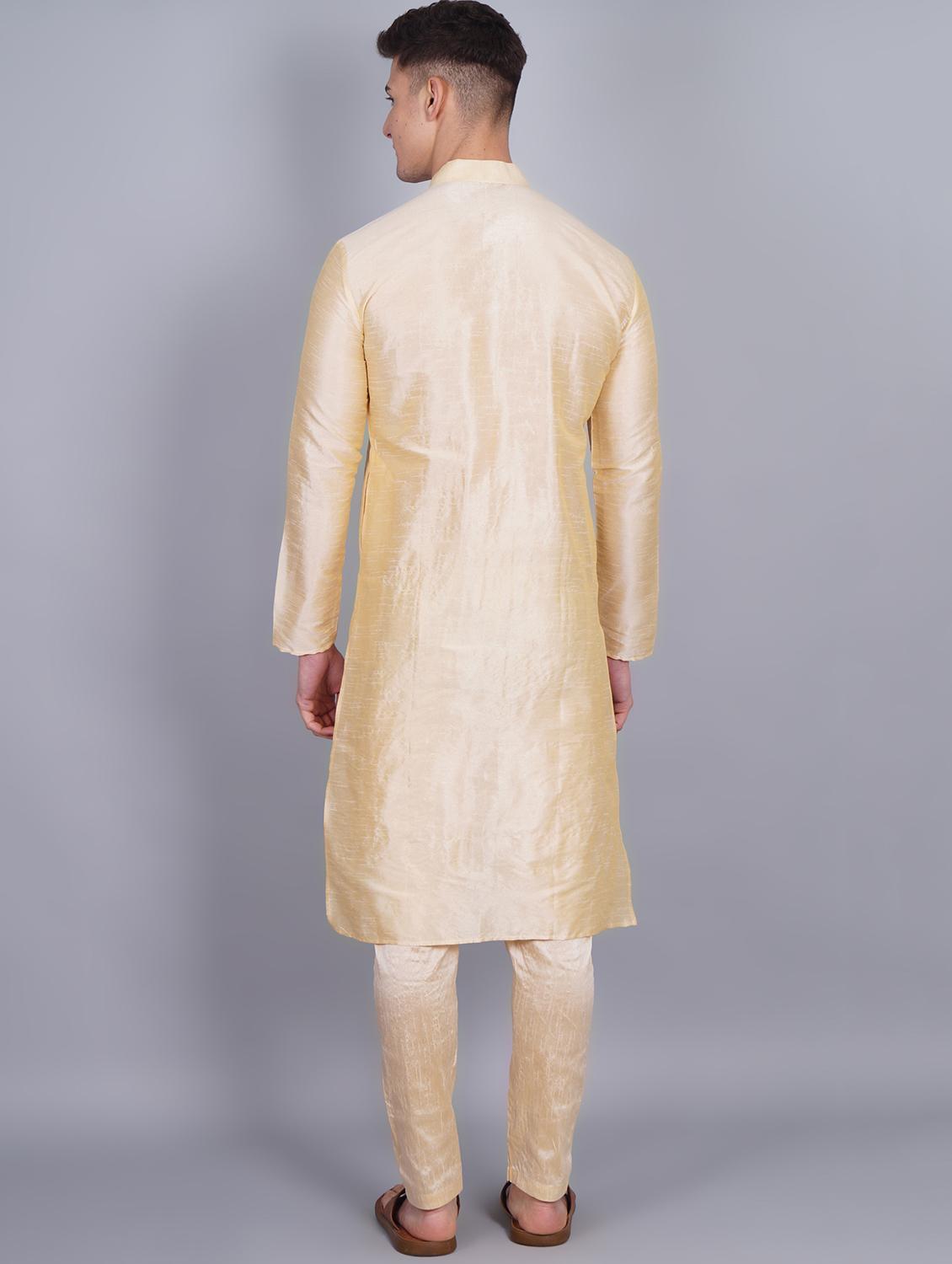 men mandarin collar solid kurta pyjama set - 19753423 - Standard Image - 2