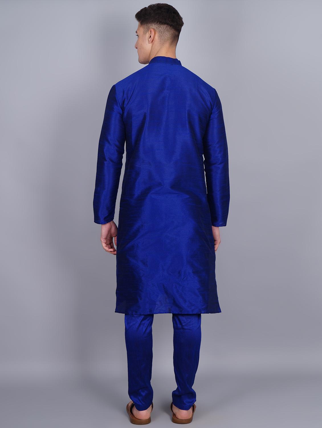 men mandarin collar solid kurta pyjama set - 19753427 - Standard Image - 2