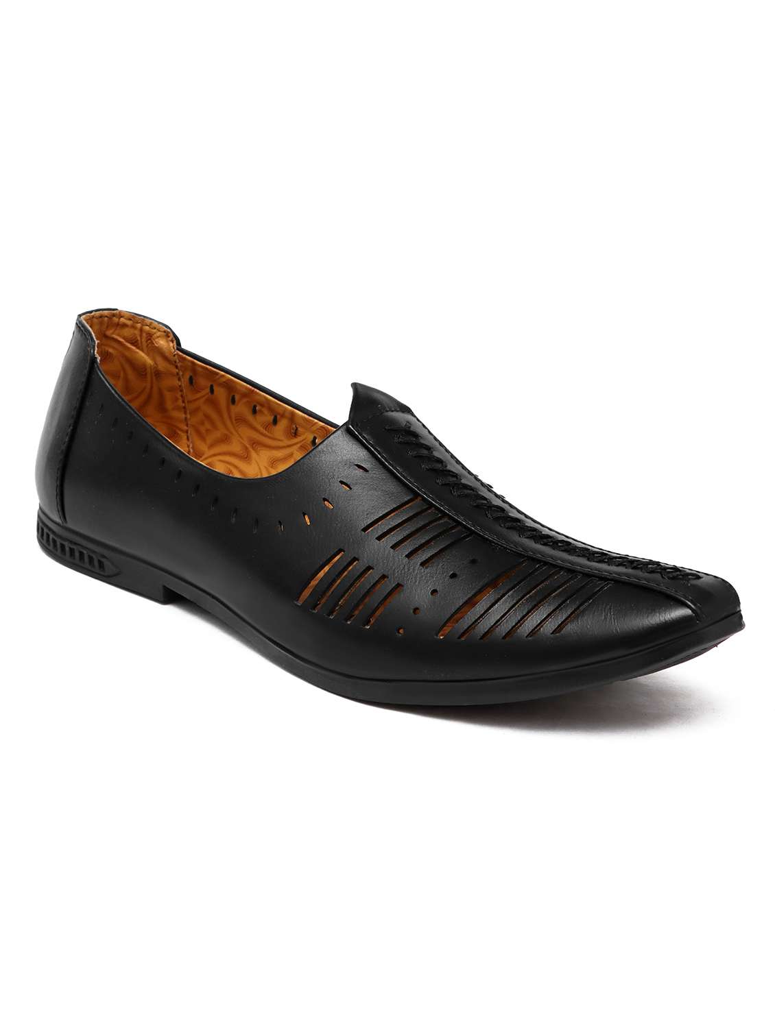 Men Black Slip On Juti