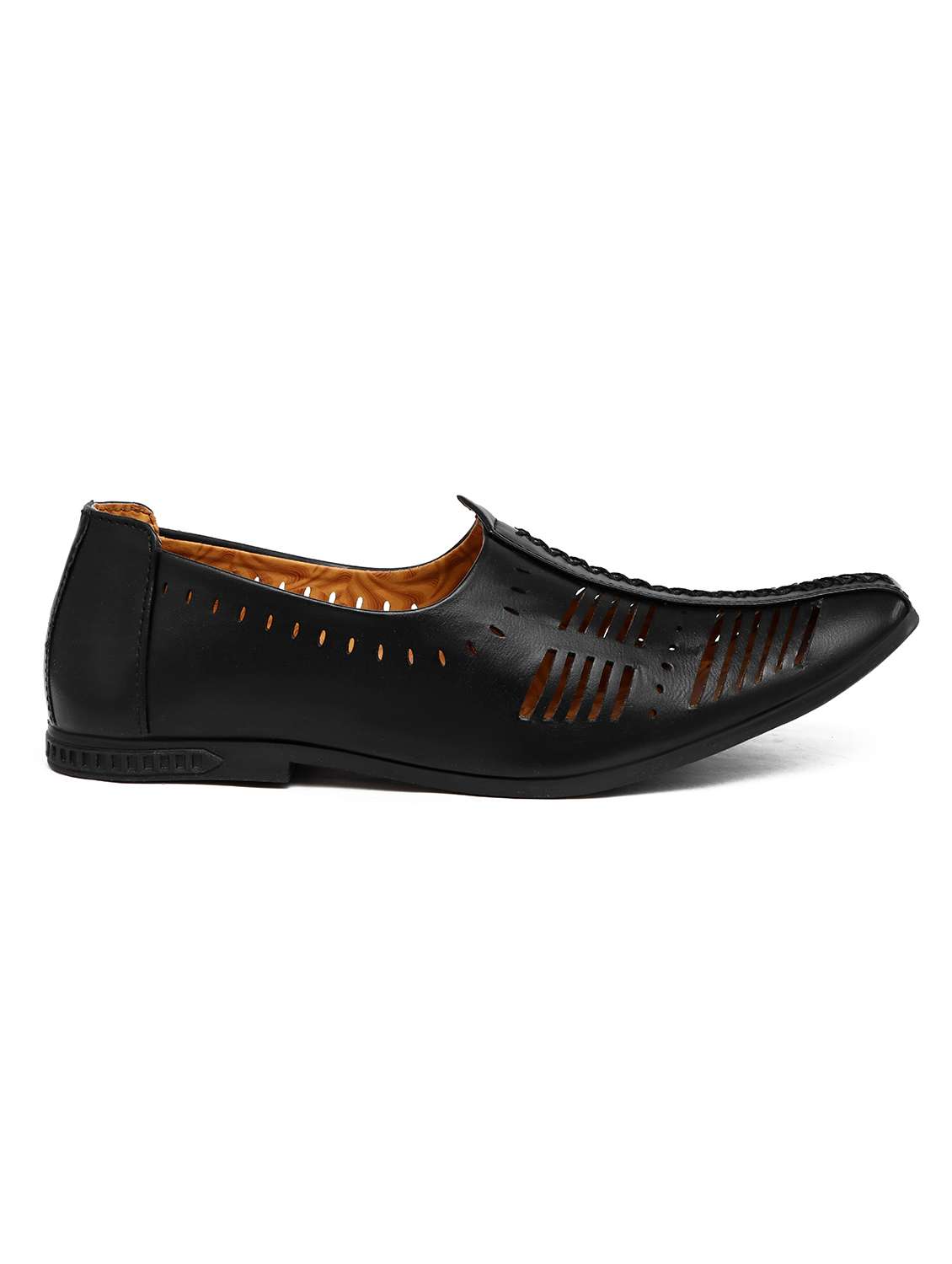Men Black Slip On Juti