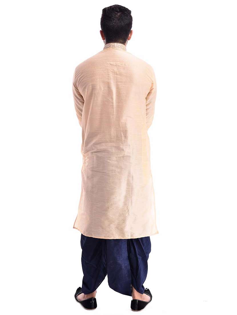 mandarin neck dhoti kurta set - 19754306 - Standard Image - 2