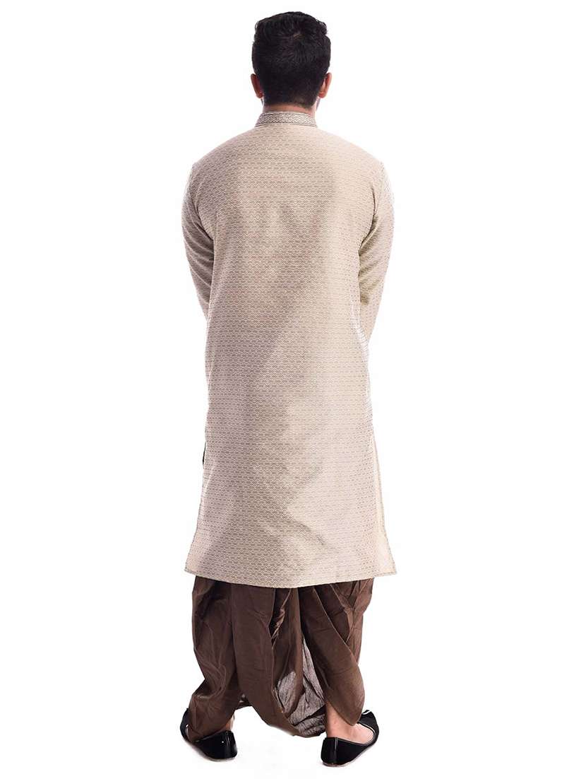 mandarin neck dhoti kurta set - 19754310 - Standard Image - 2