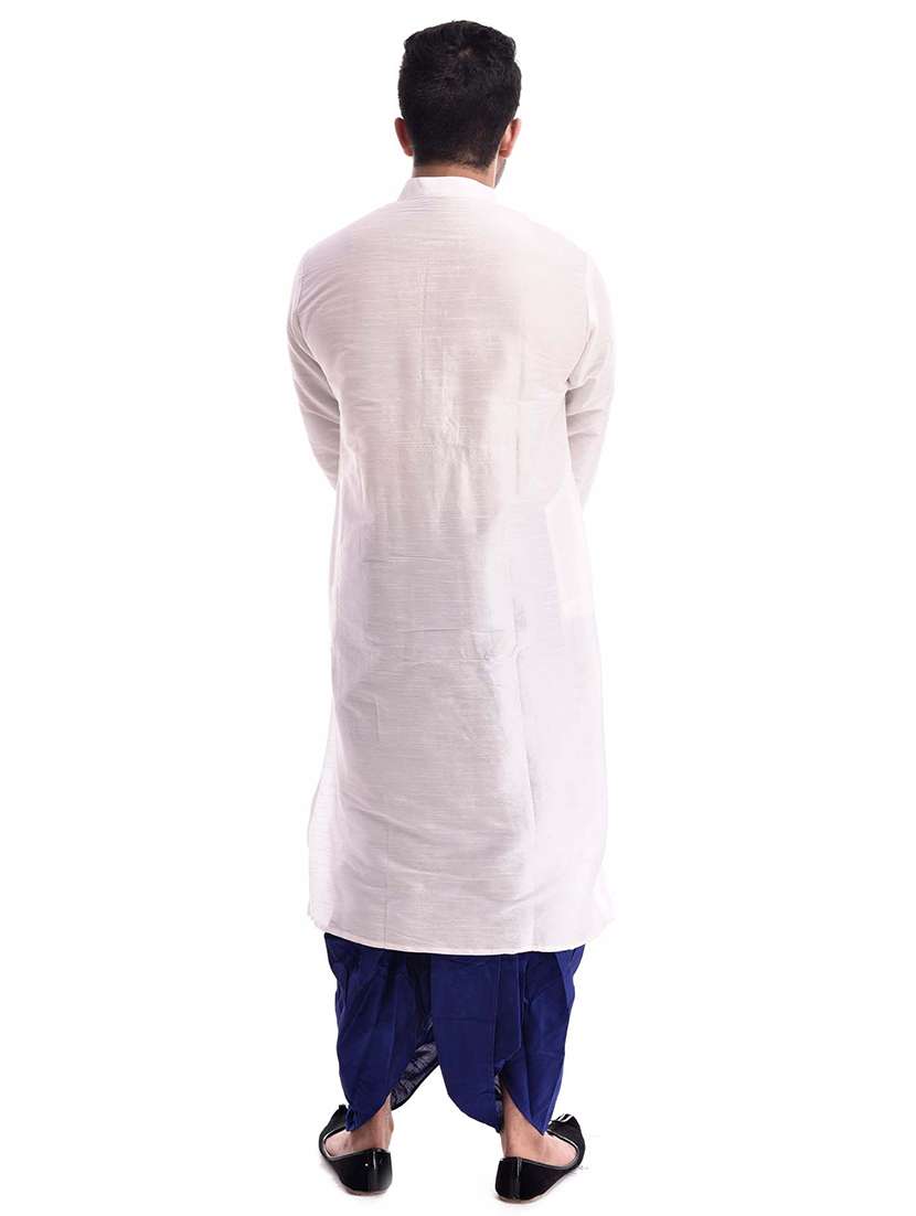 mandarin neck dhoti kurta set - 19754313 - Standard Image - 2