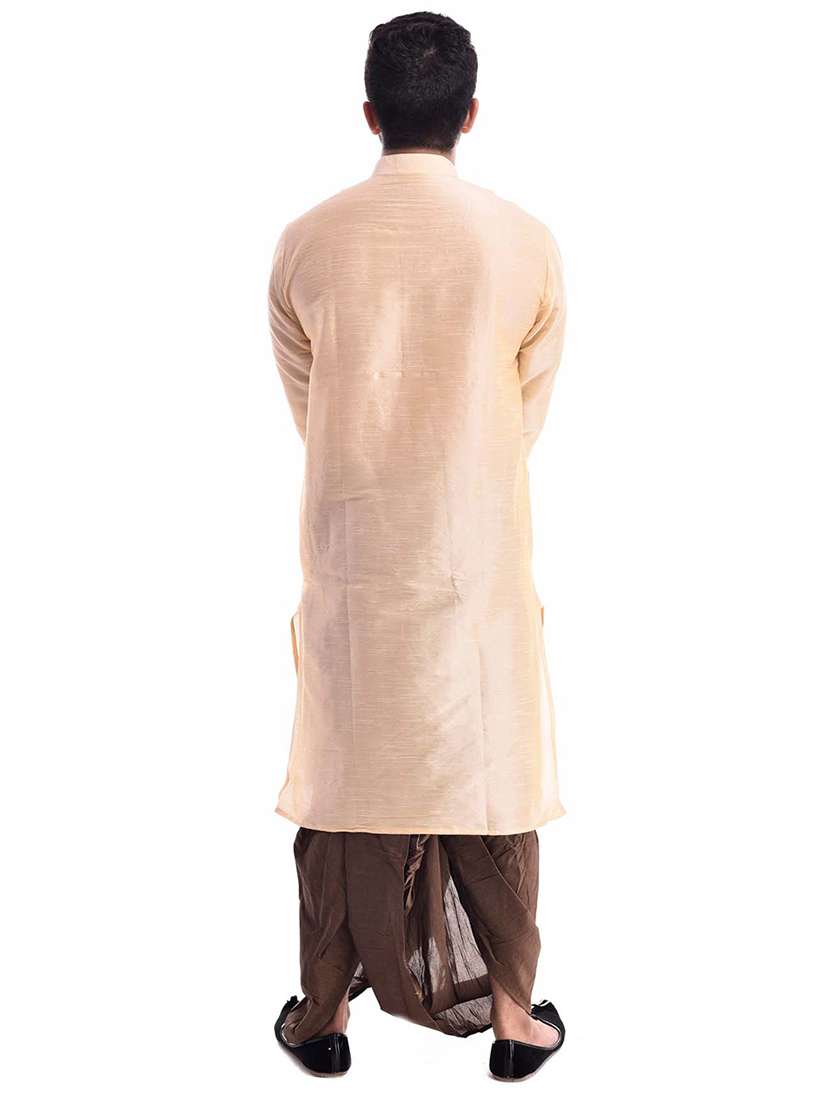 mandarin neck dhoti kurta set - 19754315 - Standard Image - 2