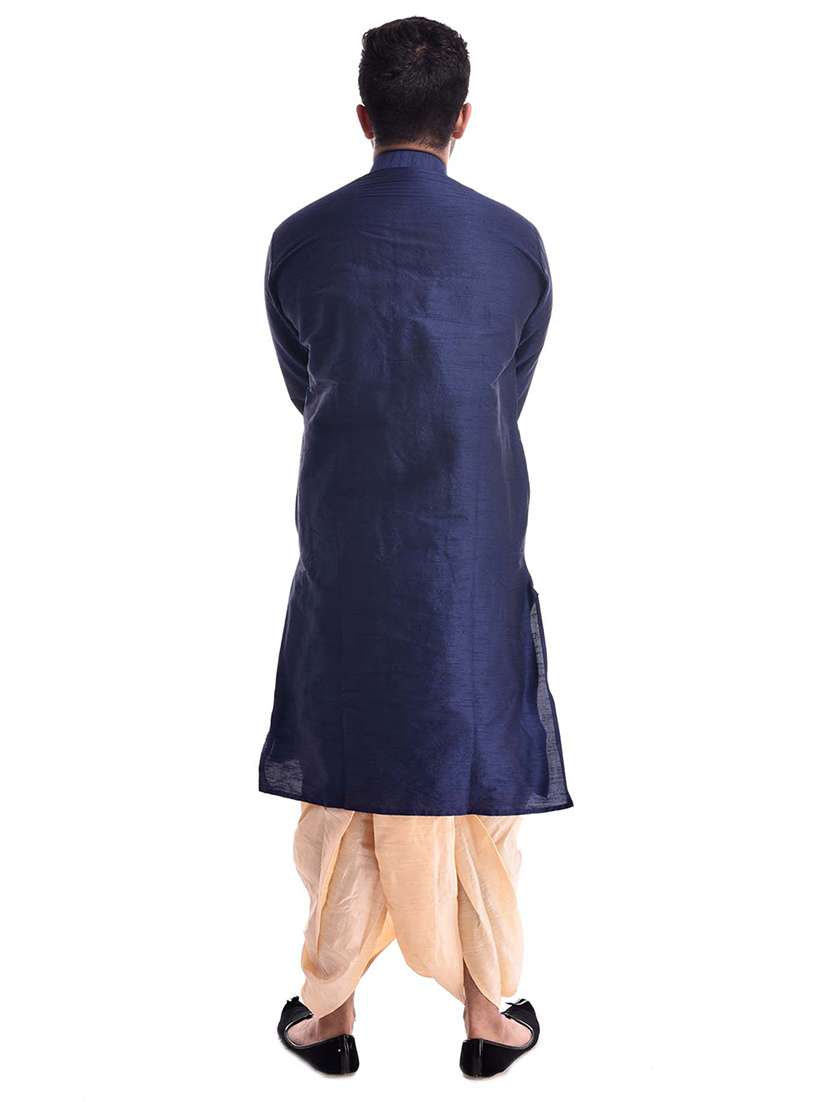 mandarin neck dhoti kurta set - 19754322 - Standard Image - 2