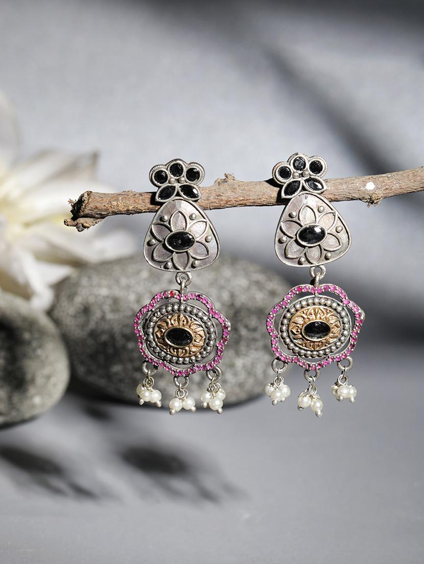 blue brass drop earring - 19754792 -  Zoom Image - 0