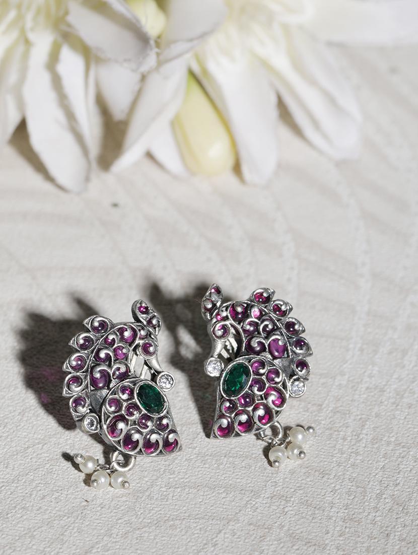 red brass studs earring - 19754794 -  Zoom Image - 0