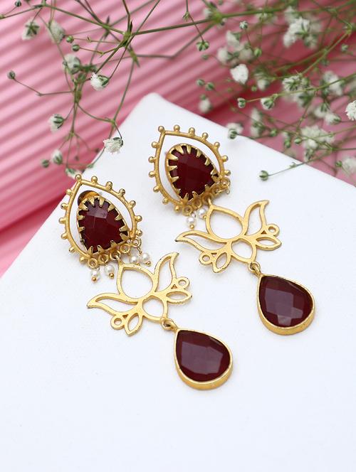 red brass drop earring - 19754965 -  Standard Image - 0
