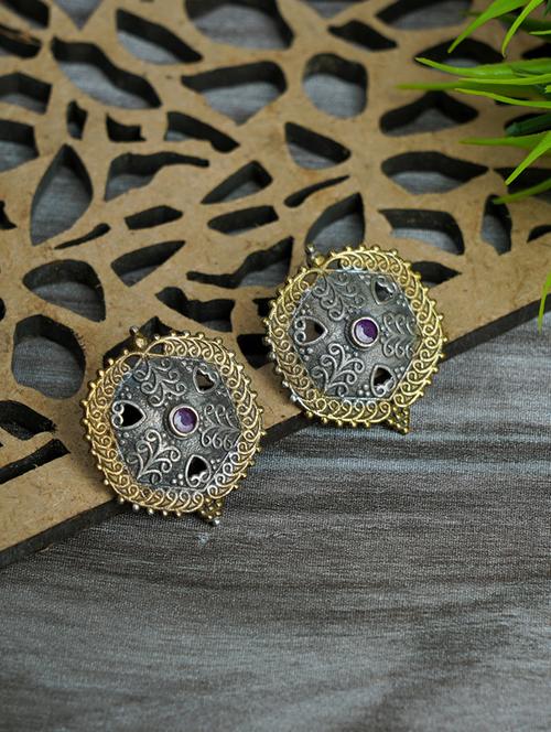 silver brass studs earring - 19755000 -  Standard Image - 0
