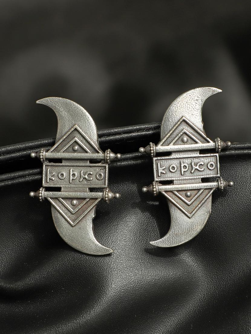 silver brass studs earring - 19755019 -  Zoom Image - 0