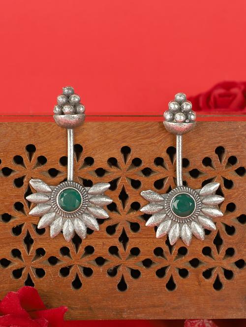 green brass drop earring - 19755031 -  Standard Image - 0