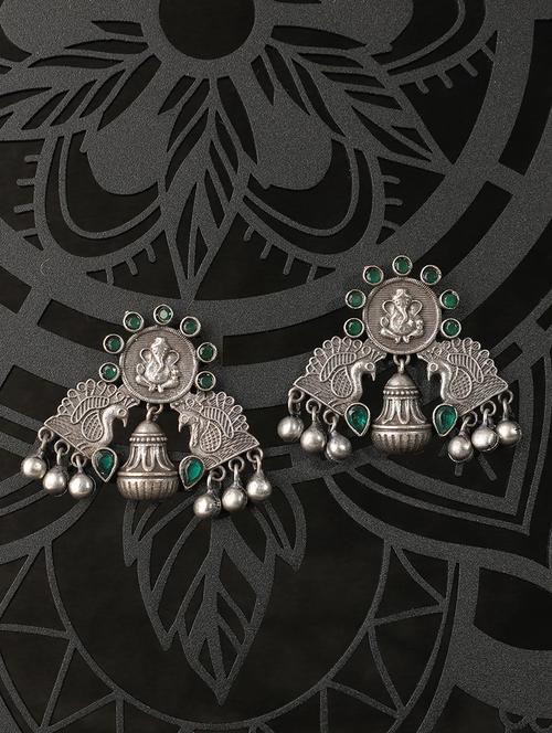 green brass studs earring - 19755037 - Standard Image - 0