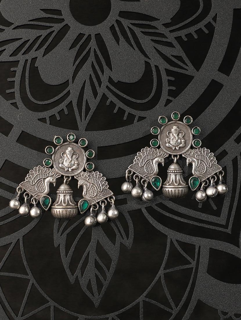 green brass studs earring - 19755037 - Zoom Image - 0