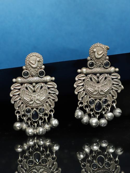 silver brass studs earring - 19755040 - Standard Image - 0