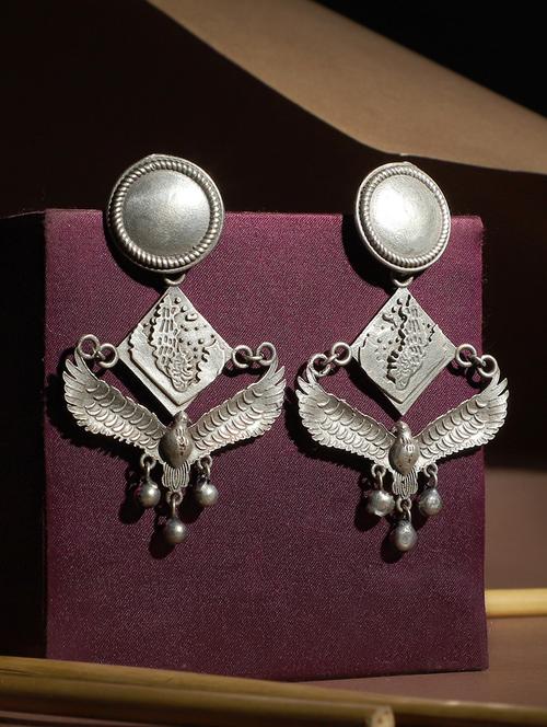 silver brass studs earring - 19755048 - Standard Image - 0
