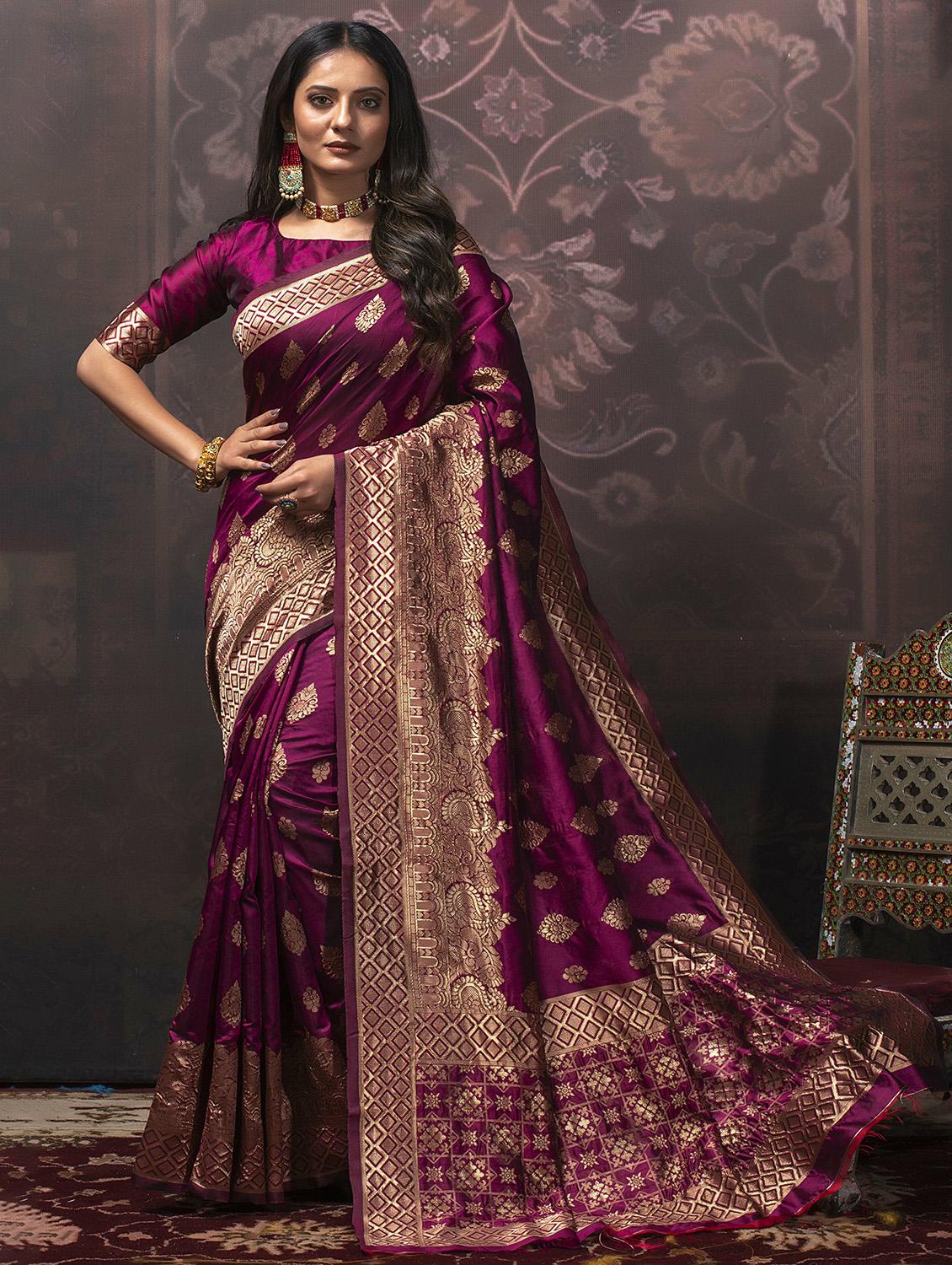 women's banarasi saree with blouse