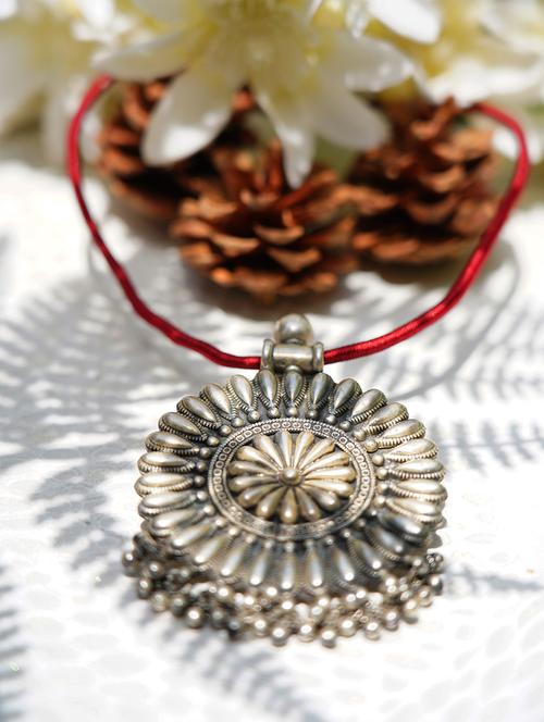 silver brass short necklace - 19755180 - Standard Image - 0