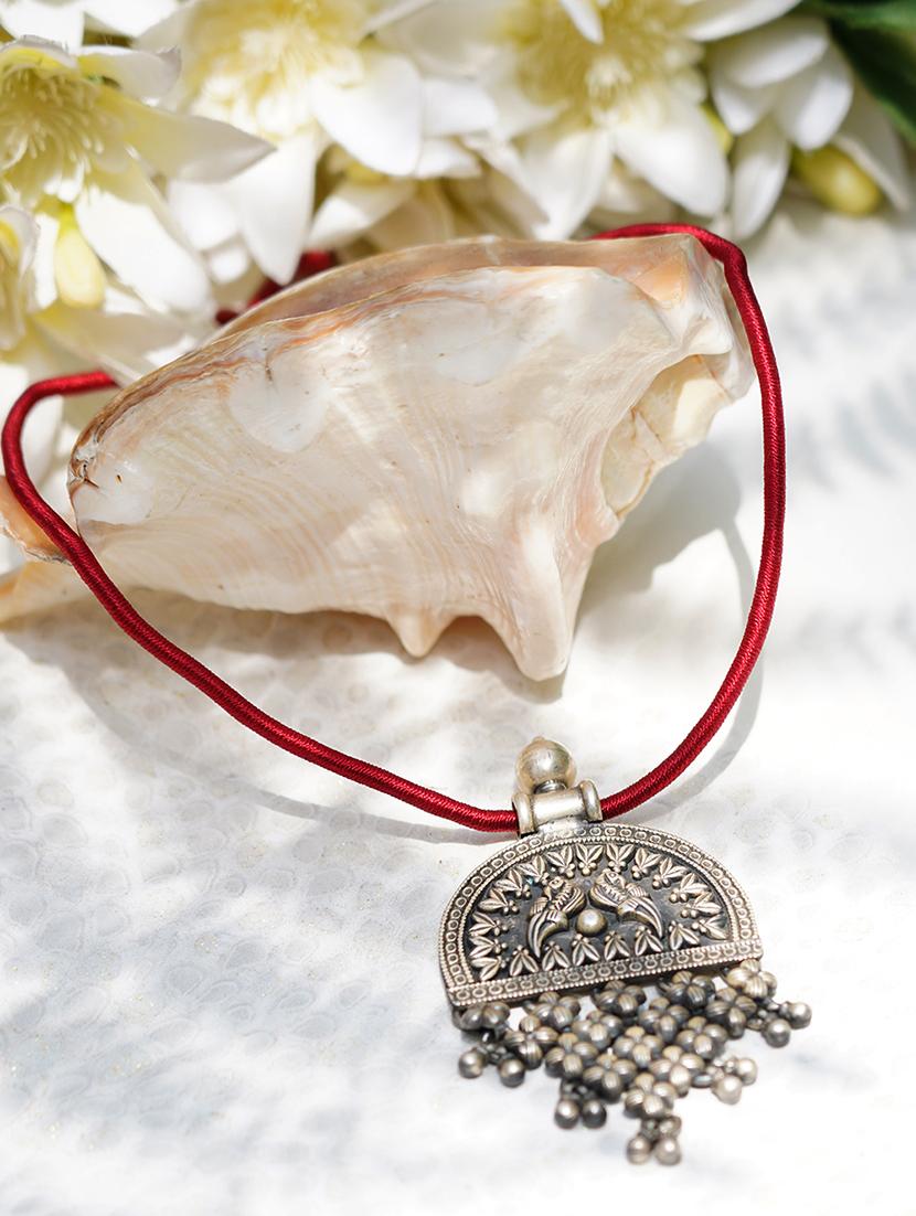 silver brass short necklace - 19755181 -  Zoom Image - 0