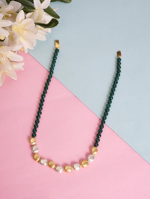 green brass long necklace - 19755187 - Standard Image - 0