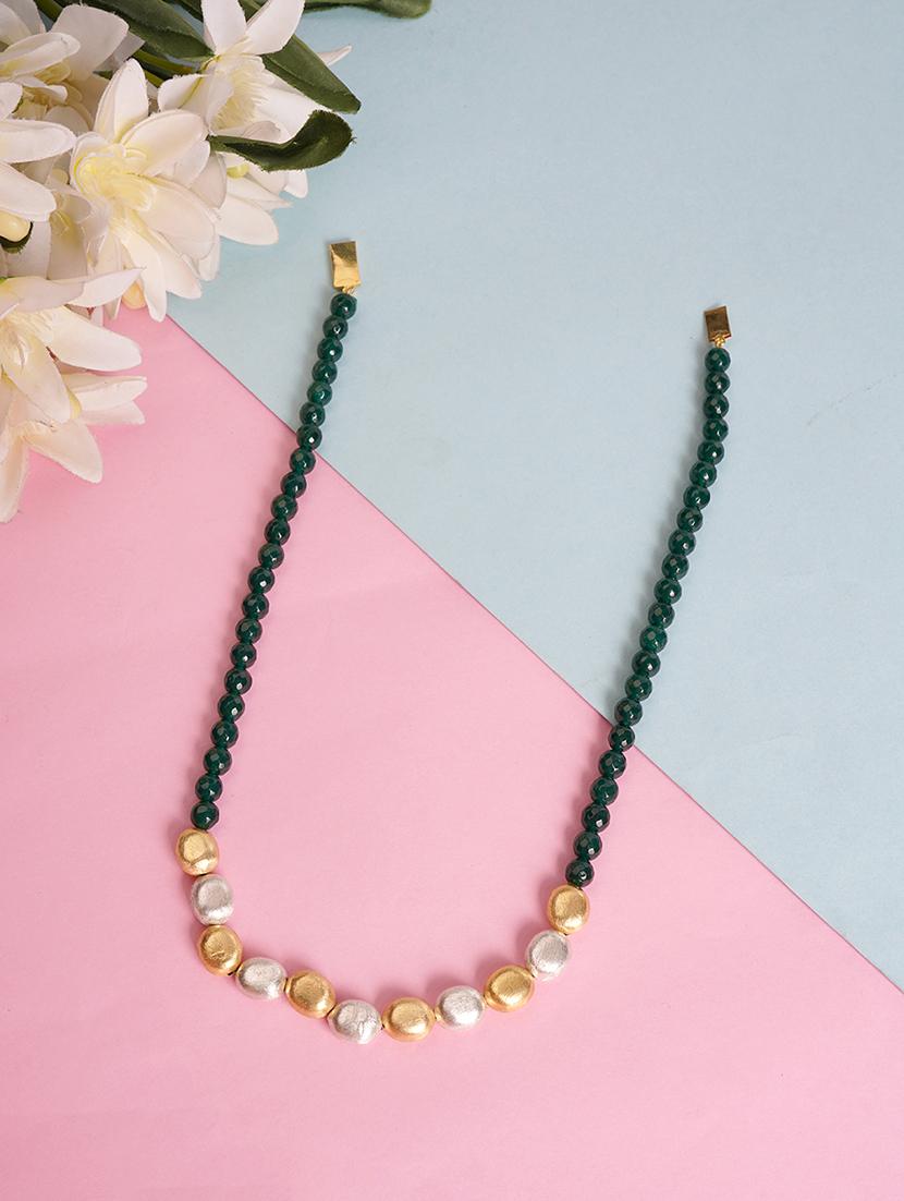 green brass long necklace - 19755187 - Zoom Image - 0